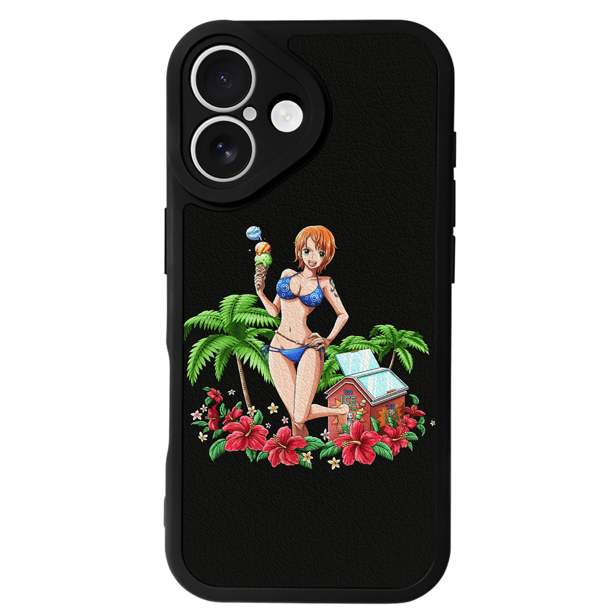 （画像用） ワンピース ナミ ONE PIECE Nami 【iPhone 16シリーズ対応】シリコンスマホケース（レザー調） 材質：シリコン